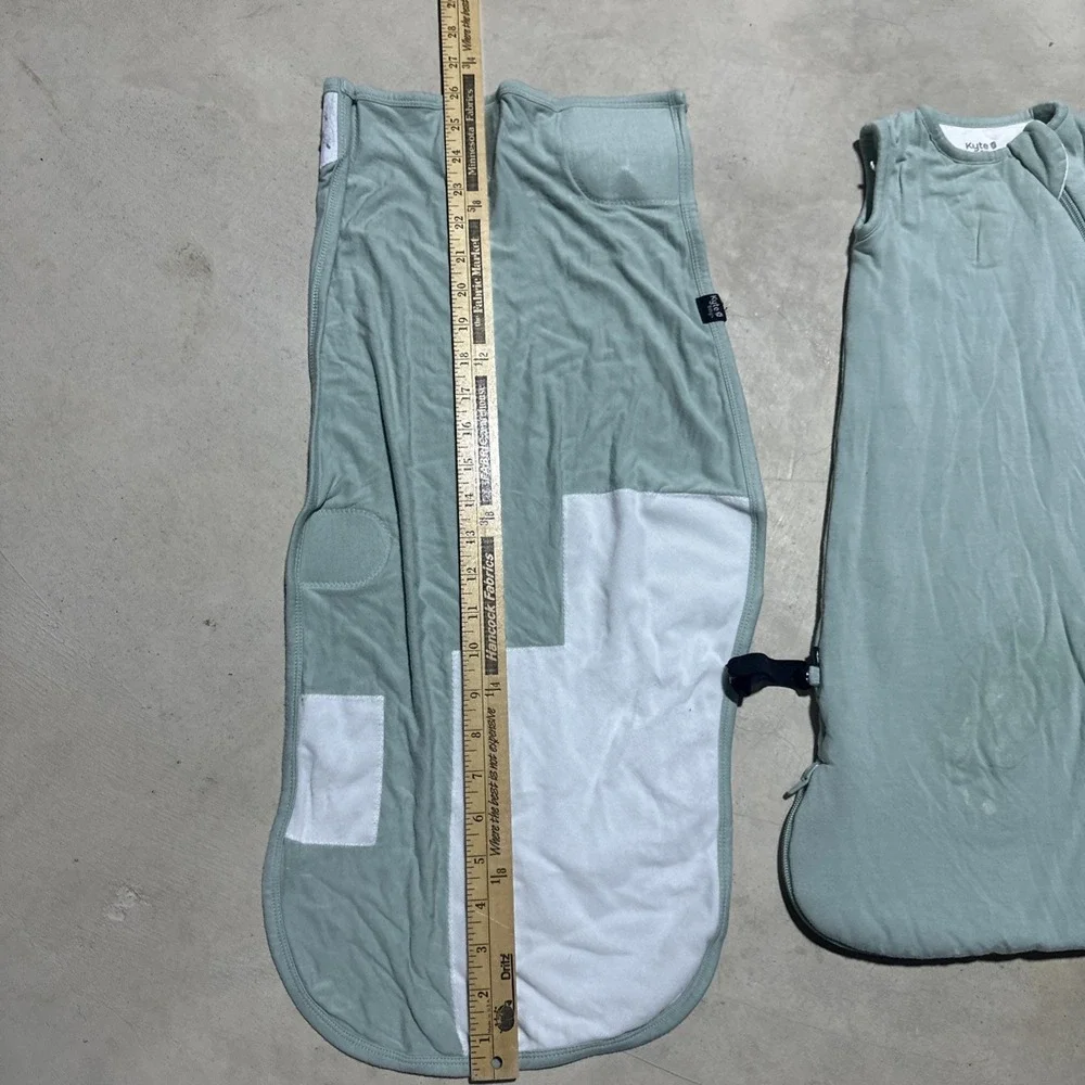 Kyte Baby Sleep Sack SZ XS 1.0 Tog Green Zip Up Bedding Nursery 2 Piece